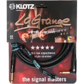 Klotz LA-grange Câble Instr. Noir 3M Jack Mono - Jack Mono Coudé Conta En Or