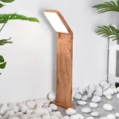 LumenXL Lampadaire aspect bois foncé, 50 cm - Francesco
