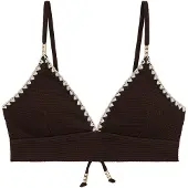 We fashion Hauts de bikini brun foncé / blanc
