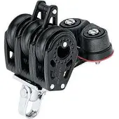 Harken Poulie Triple Avec Taquet Coinceur Et Poulie à Bec 29 Mm