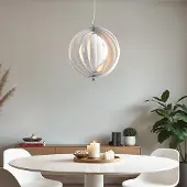 LumenXL Suspension design en métal blanc, 1 lumière - Luana