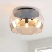 LumenXL Plafonnier en verre ambré, 3 lumières - Selin
