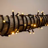 LumenXL Guirlandes de Noël connectables | blanc chaud | à partir de 10 mètres avec 100 LED | caoutchouc