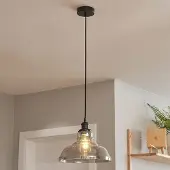 LumenXL Suspension rustique avec verre fumé, 1 lumière - Ebbe