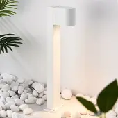 LumenXL Lampadaire industriel blanc, 50 cm - Simone