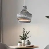 LumenXL Lampe suspendue en carton Cato - blanc