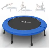 Gorilla Sports Mini Trampoline De Fitness - Diamètre Ø122cm, Pieds Antidérapants, Usage Intérieur/Extérieur - Trampoline De Gymnastique