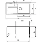 Teka Pierre 60 L-tg 1c 1e Rectangulaire