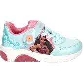 Geox Baskets azur / aqua / brun foncé / rose