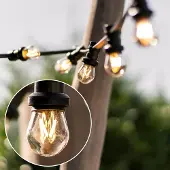 LumenXL Kit guirlande guinguette de 4W avec ampoules à filament dimmable