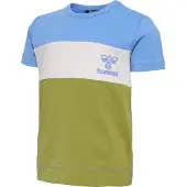 Hummel T-Shirt bleu / olive / blanc