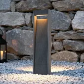 LumenXL Lampadaire Andrew avec design strié 60 cm - anthracite