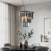 LumenXL Lampe suspendue de luxe noire - Crystal