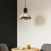 LumenXL Lampe suspendue classique avec verre noir et ambré - Paris