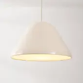 LumenXL Suspension Calyx en beige clair brillant avec intérieur blanc