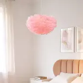 LumenXL Suspension design Pluma - rose doux et plumes