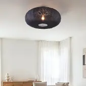 LumenXL Plafonnier Japandi Celara avec abat-jour en tissu Ø70 cm