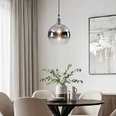 LumenXL Suspension design London - verre fumé effet miroir