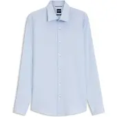 BOSS Chemise Slim en coton structuré mélangé thermorégulant