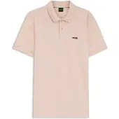 BOSS Polo en piqué de coton avec motif imprimé partout