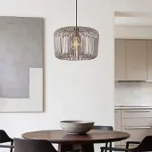 LumenXL Suspension Viro en métal gris clair – Ø38 cm