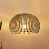 LumenXL Lampe suspendue rurale en bois naturel - Jakarta