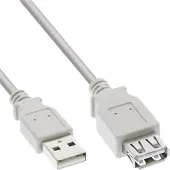 InLine Rallonge USB 2.0, mâle/femelle, type A, beige, 3 m