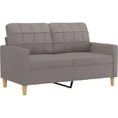 vidaXL Ensemble de canapés 4 pièces avec coussins Tissu Taupe