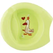 Chicco Assiette Creuse Décorée Avec Rebord - X1 - Assortiment De Coloris - Rose/Bleu/Vert