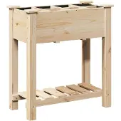 vidaXL Planteur de jardin avec grilles, 71x37x76 cm, en bois massif de sapin.