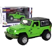 Lean Toys Voiture tout-terrain alimentée par batterie, entraînement par friction, métal vert, 1:32