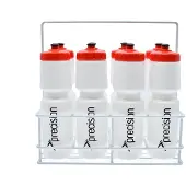Precision Set de bouteilles d'eau - Porte-bouteilles avec 8 bouteilles de sport 750ml blanc