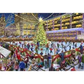 Bluebird Puzzle Puzzle Patinage à Noël - 1000 pièces