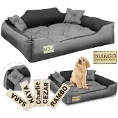 AIO Factory Lit pour chien 100x75 cm personnalisé gris