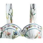 Next Hauts de bikini vert foncé / blanc