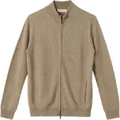 GOBI Cashmere Cardigan 'Women's Essential Cashmere Full-Zip Cardigan' beige foncé
