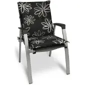 Beautissu Flores Fauteuil bas 100x50 cm noir avec fleurs