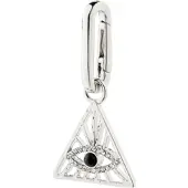 Pilgrim Pendentif noir / argent / transparent