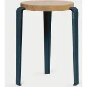 TIPTOE Lou Tabouret en bois Midnight Blue | Solid Oak