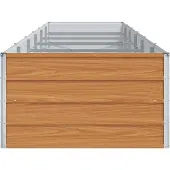 vidaXL Lit surélevé brun clair 480 x 80 x 45 cm Acier galvanisé