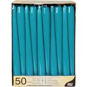 Papstar 81764 Bougie de cire ronde Turquoise (e) (50 pcs)