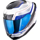 Scorpion Casque Exo-391 Leo, blanc/noir/bleu, taille S (55/56)