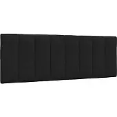 vidaXL Coussin de tête de lit "Hanko" Noir 140 cm Tissu