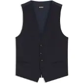 BOSS Gilet Slim en laine vierge à motif logo