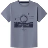 Hackett London Festival Wheel Short Sleeve T-shirt Bleu 24 Months Garçon