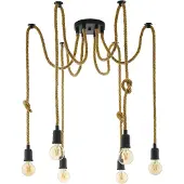 Eglo Lampe en corde Rampside spider 6 lumières