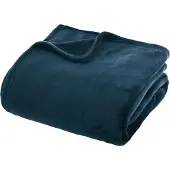 Atmosphera Couverture en flanelle bleuégéen - 180 x 230 cm