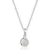 Elli Chaîne 'Mondstein' argent / blanc cassé
