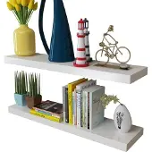 vidaXL Étagères murales 4 pcs Blanc 80 cm