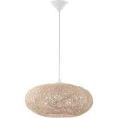 Eglo Lampe à suspendre, textile beige, hauteur 110 cm, CAMPILO